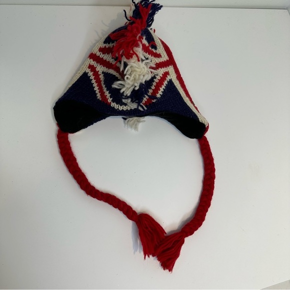 Vintage 90s handmade knit UK punk Mohawk hat - Picture 5 of 9